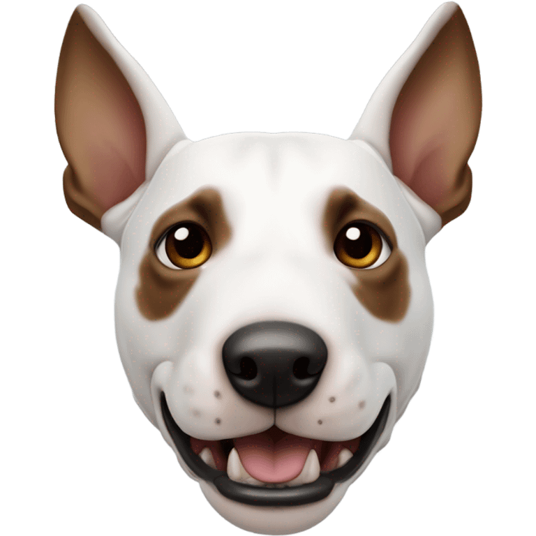 Bull terrier head black and brown emoji