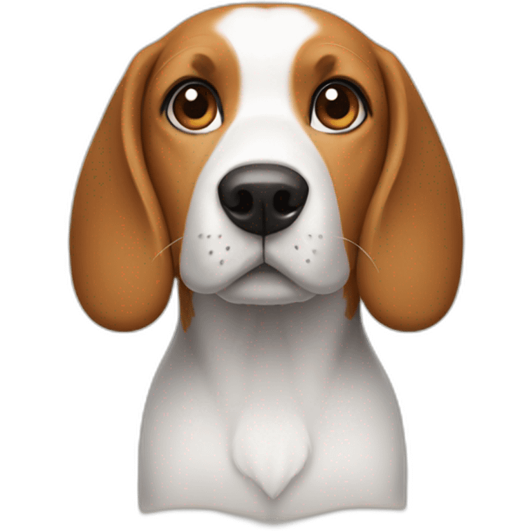 Beagle with classes emoji