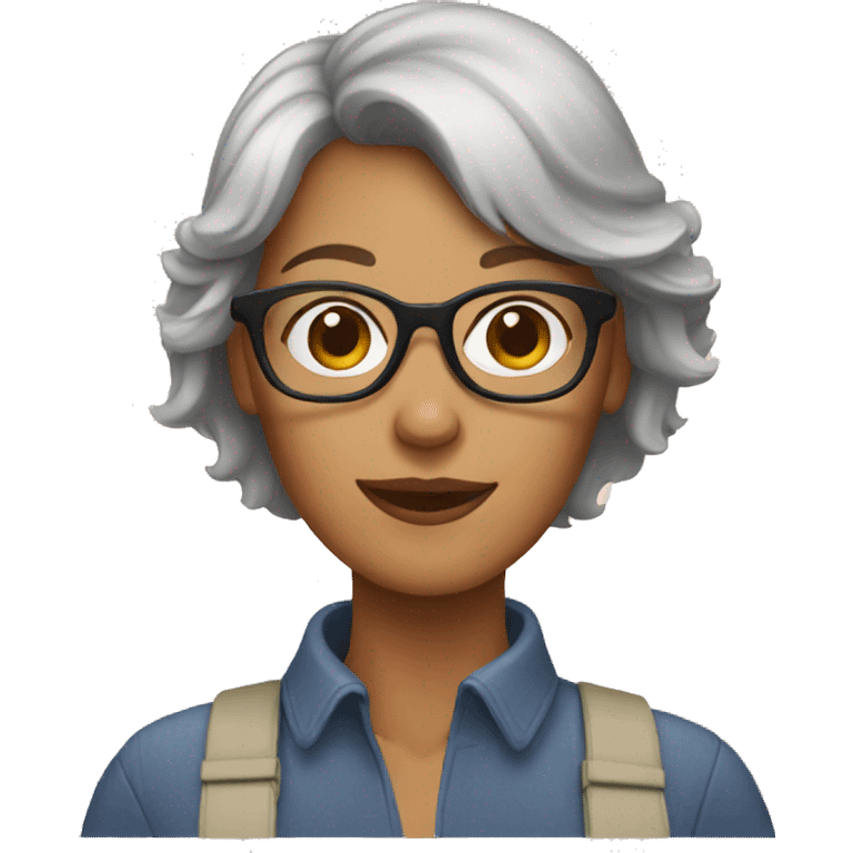 Mom with glasses emoji