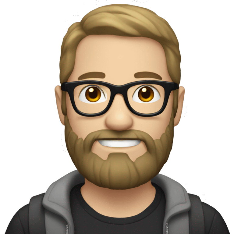 white guy with black beard and glasses emoji