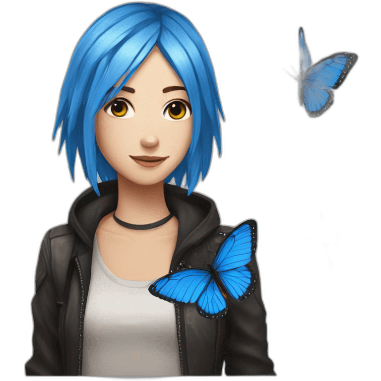 Chloe price and blue butterfly emoji