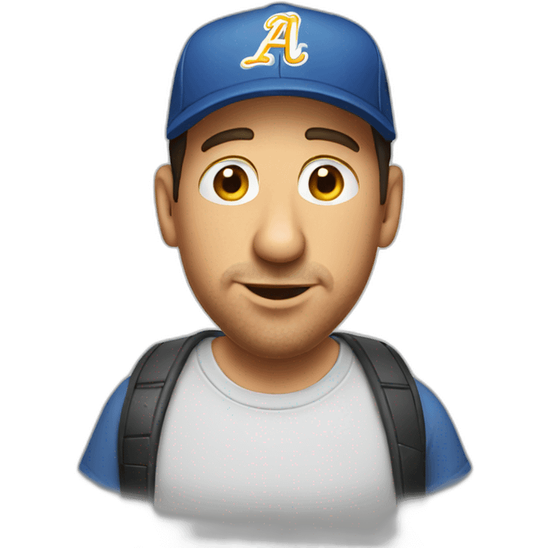 actor adam sandler cartoon wearing tee emoji