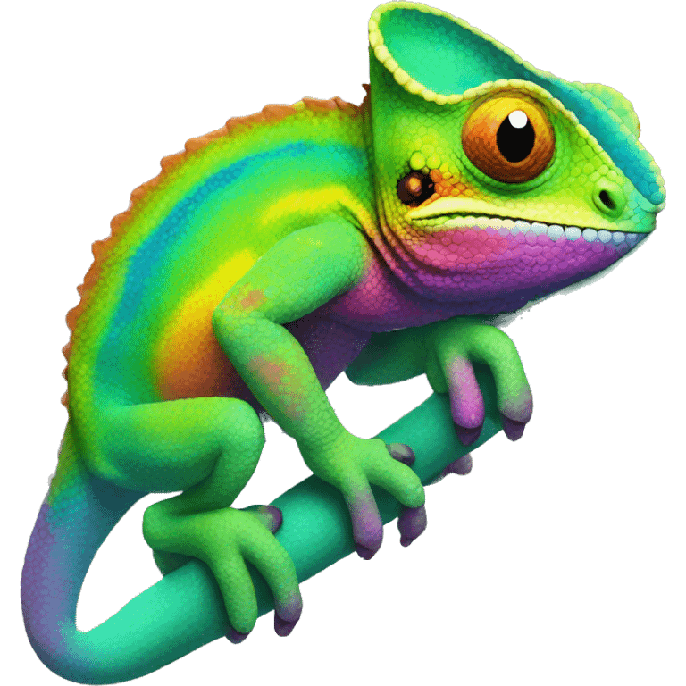 Rainbow Chameleon emoji