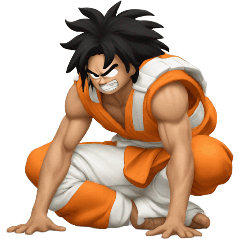 yamcha defeated on floor emoji