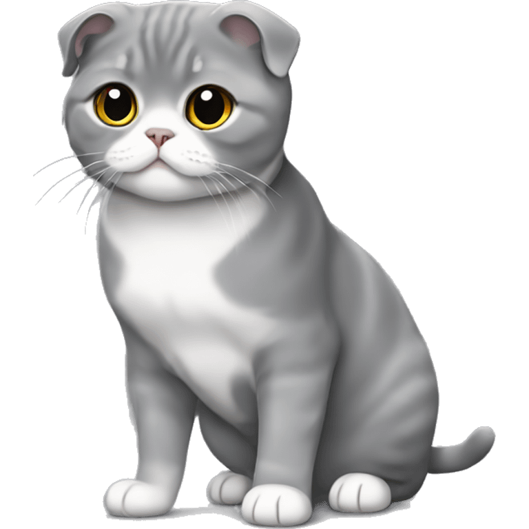 Scottish fold grey colour  emoji