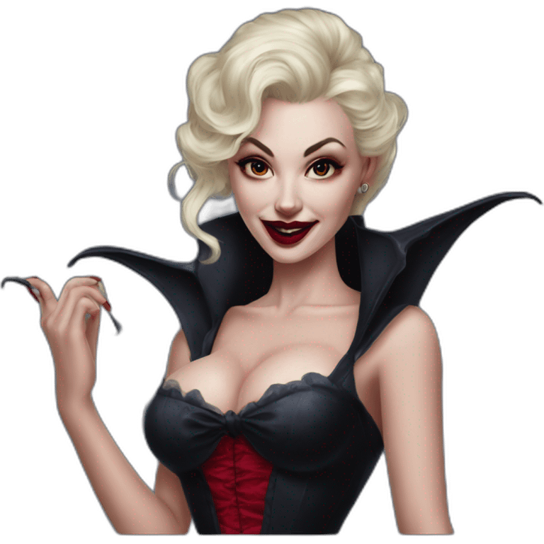 vampire pinup hyperrealistic emoji