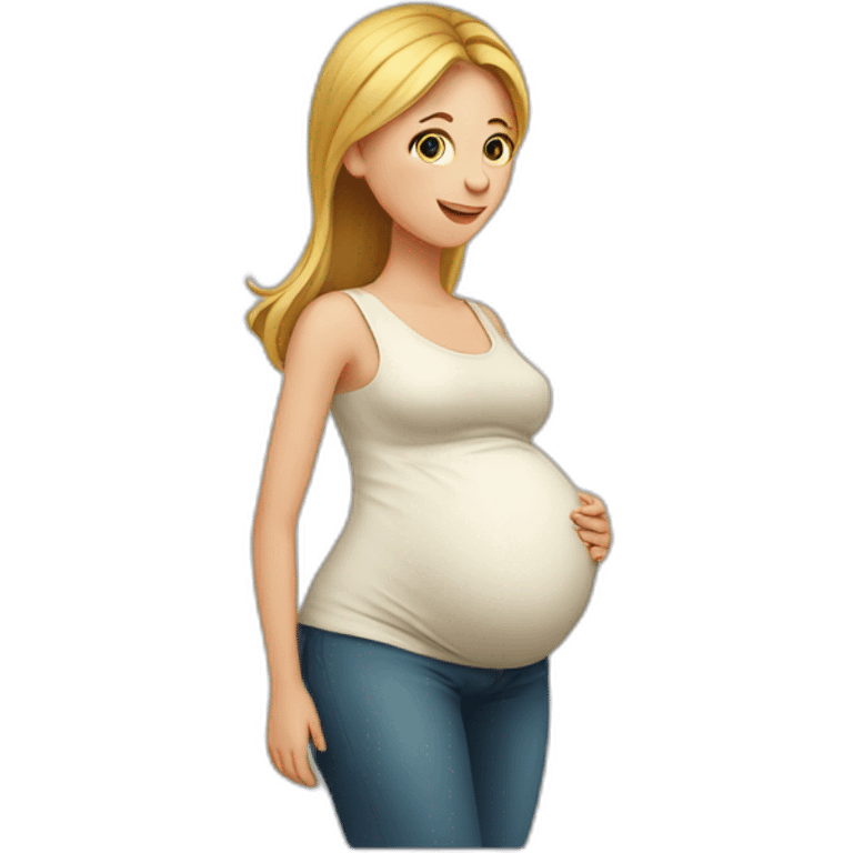 pregnant woman, European emoji