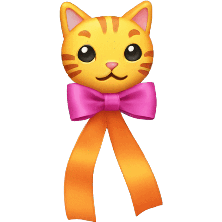 ribbon cat toy emoji