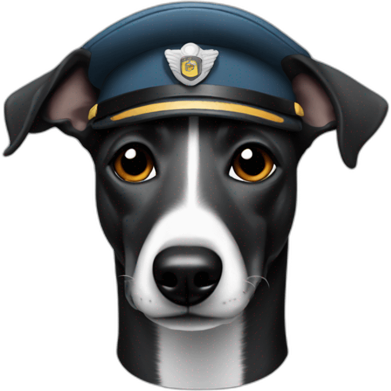 black whippet pilot emoji