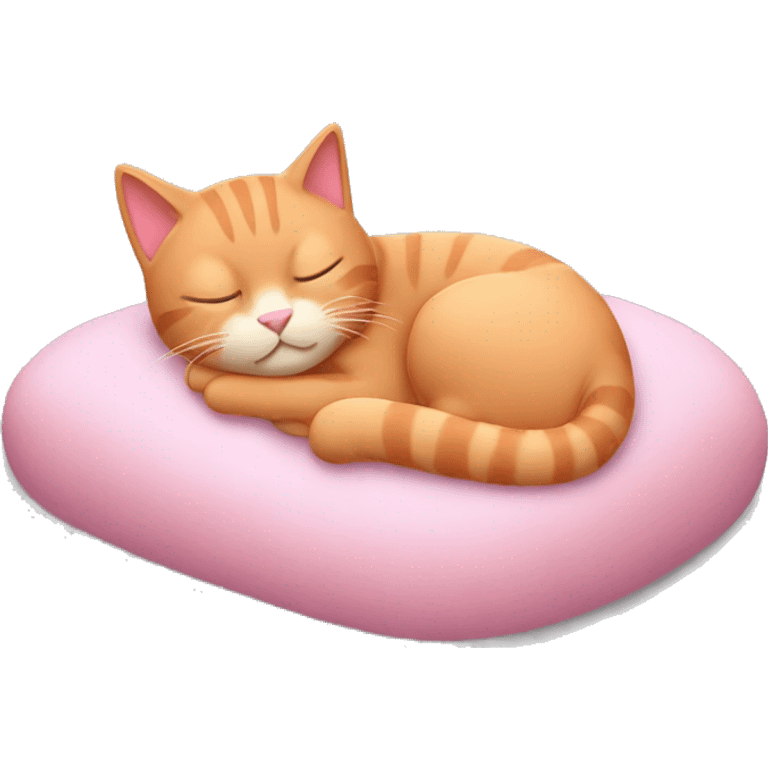 pink cat napping emoji