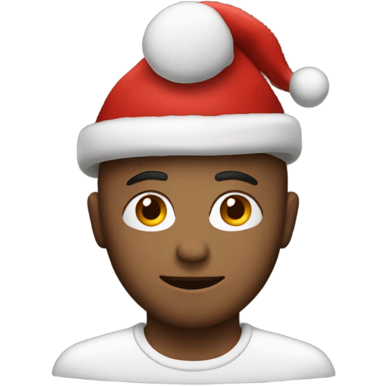 A person wearing a Christmas hat  emoji