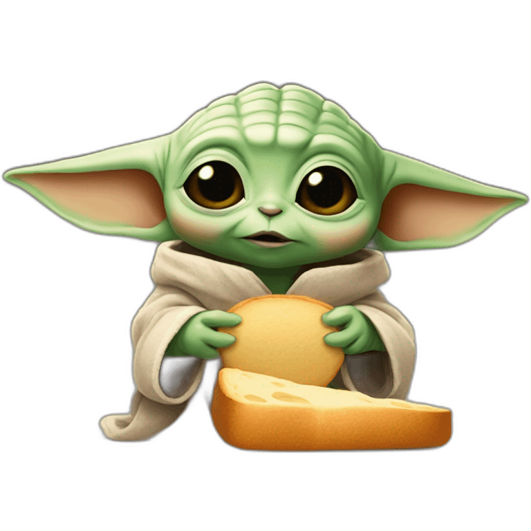 baby yoda eating bread emoji