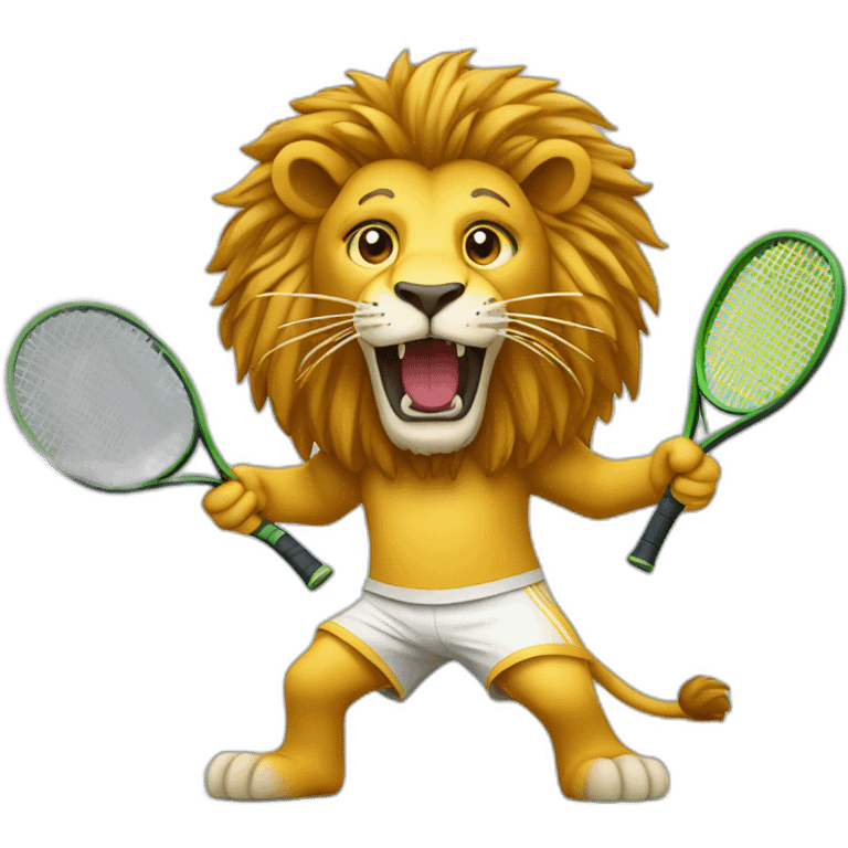 lion-playing-tennis emoji