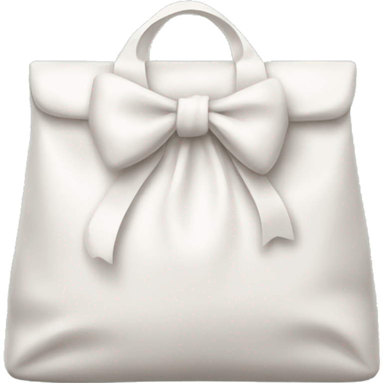 white bag with bow  emoji