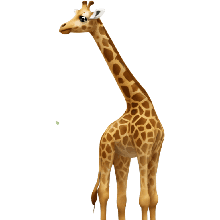 Giraffe standing in front of Eiffel Tower emoji