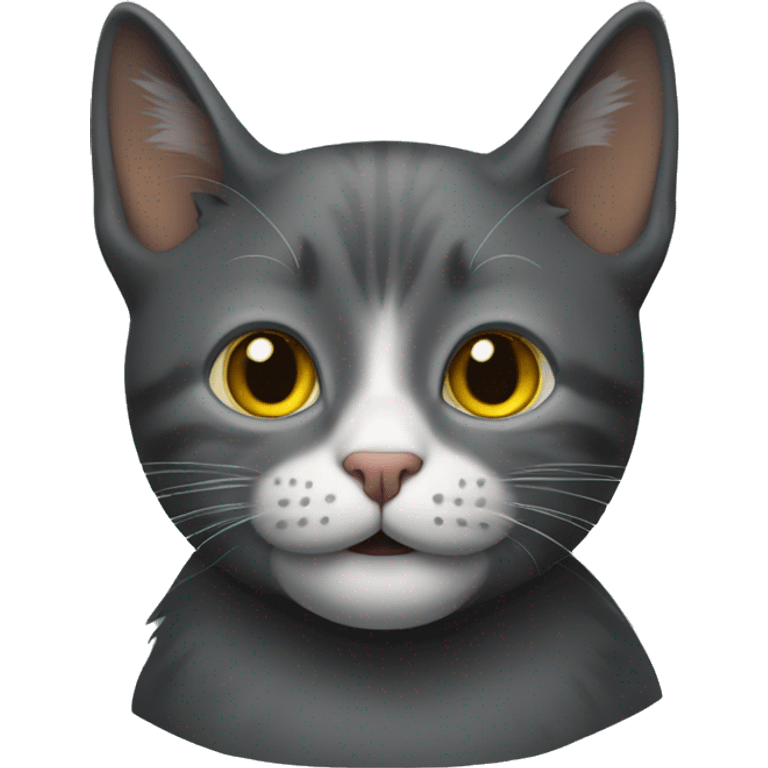 Un gato negro enojado  emoji