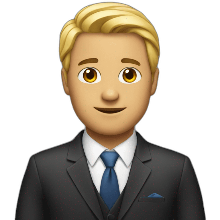 man wearing a suit emoji