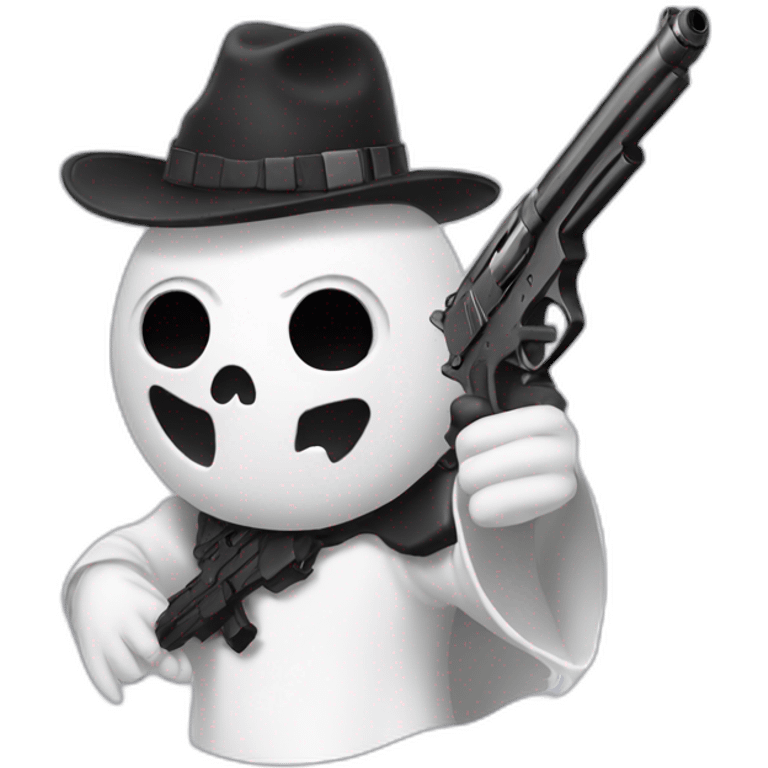 ghost with a gun emoji