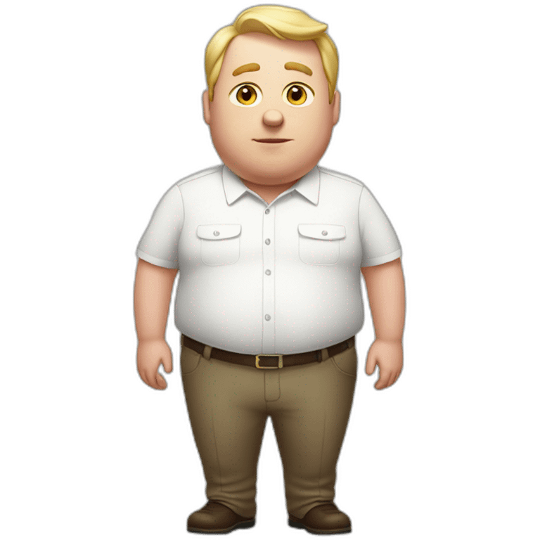 fat white male with speck emoji