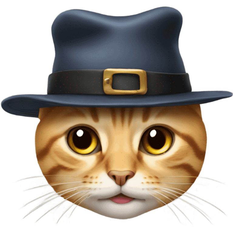 Cat wearing a hat emoji