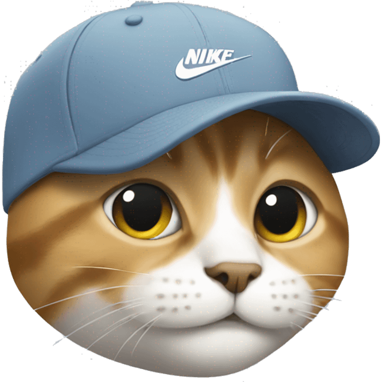 A cat wearing a Nike hat  emoji