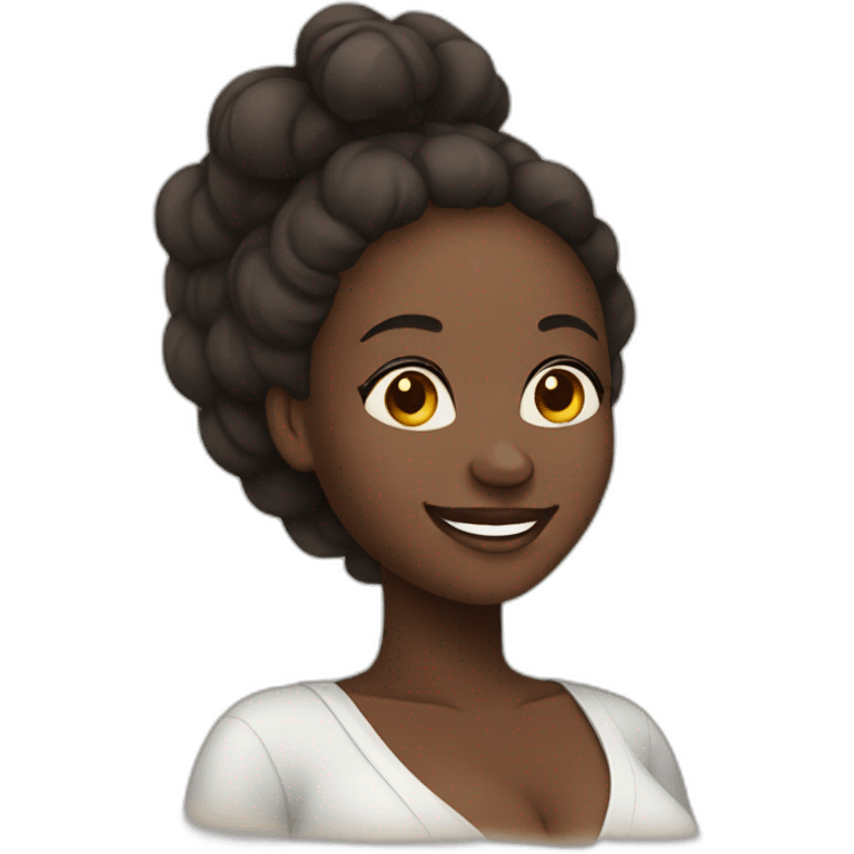 beautiful African women pregnant and smiling emoji