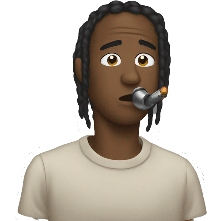 Travis Scott telling someone to be quiet  emoji