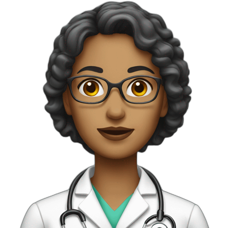 Tipping hand woman doctor emoji