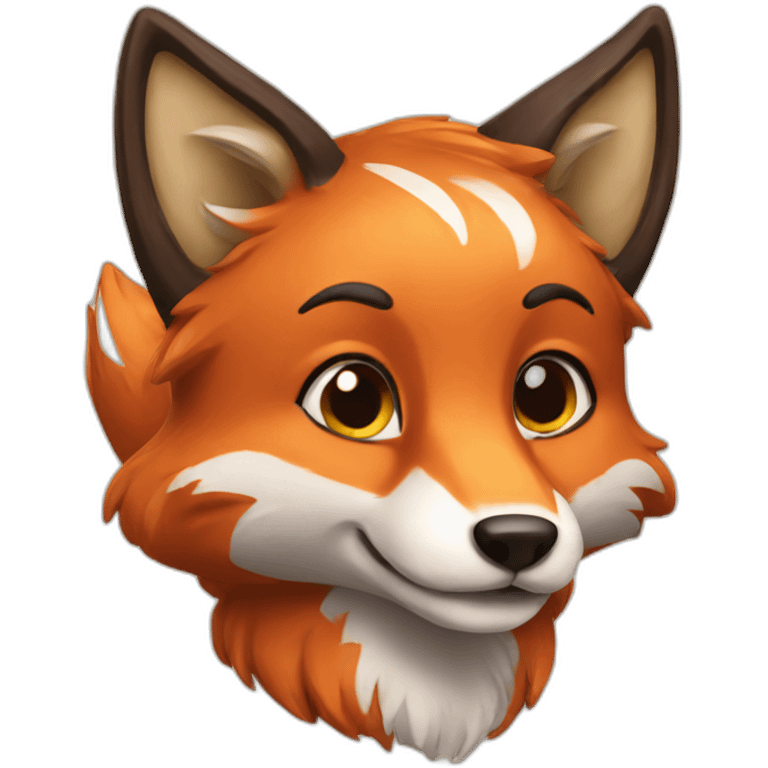 Friendly fox emoji