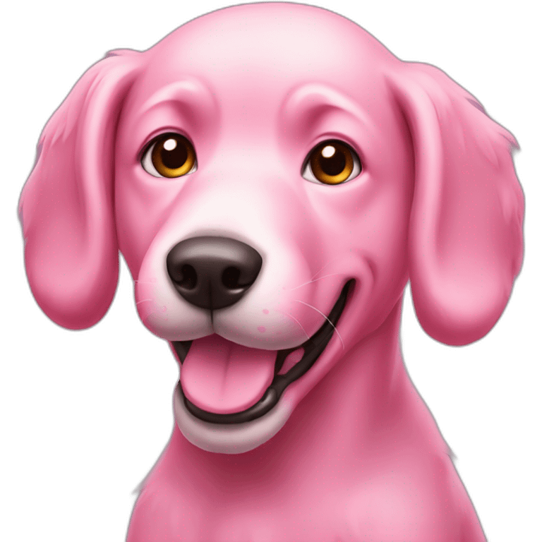 pink dog emoji