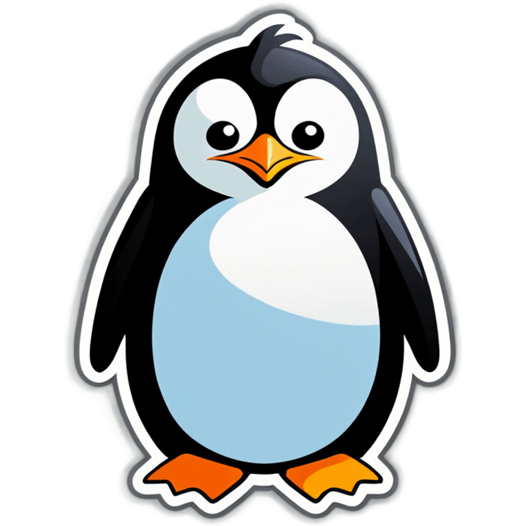 An angry penguin emoji