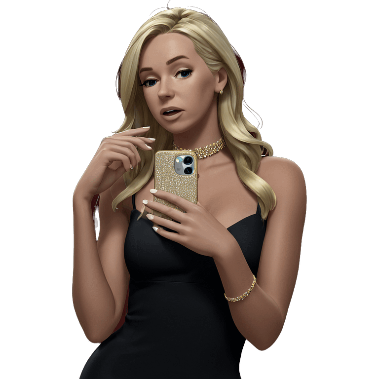 blonde girl in elegant dress emoji