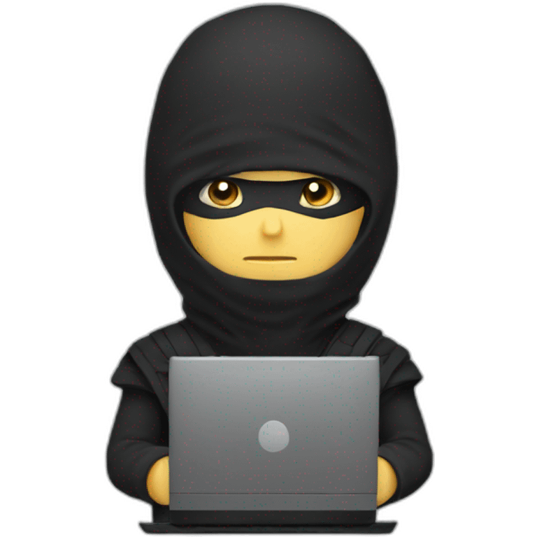 ninja with computer emoji