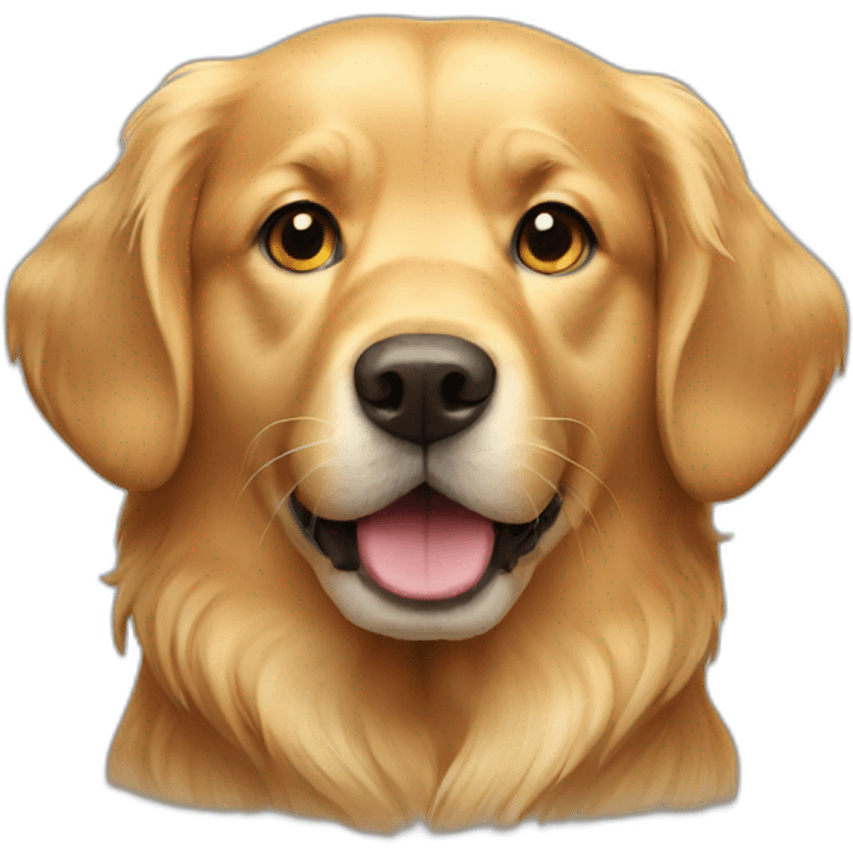 golden retriver dog emoji