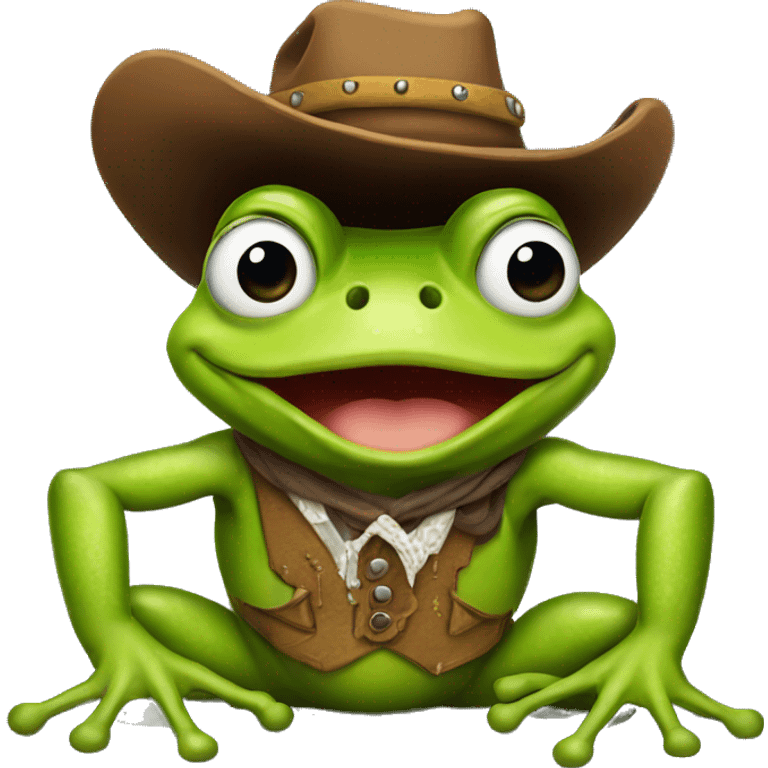 Cowboy frog emoji