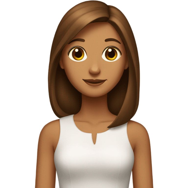 brown haired girl with a little light brown daschund  emoji