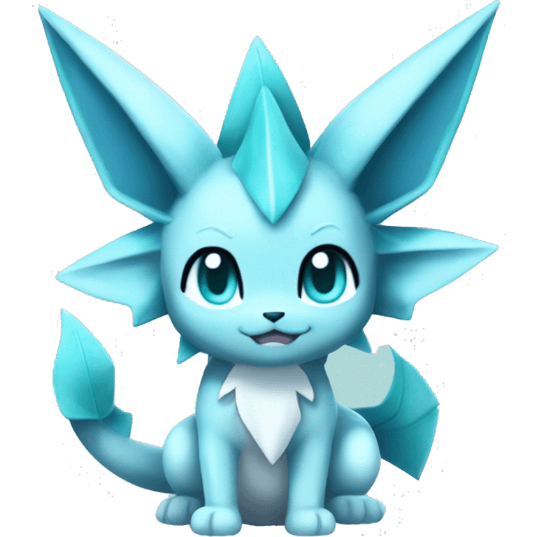 Kawaii Vaporeon-Glaceon-Pokémon full body emoji