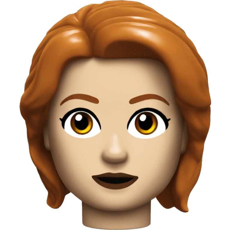 Lego minifig black widow head emoji