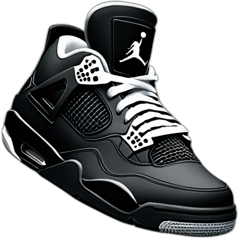 jordan 4 black cat "highly detailled" emoji