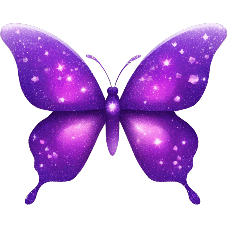 Purple-Shiny-Gem-Crystal-Glitter-Nebula-Gradient-Sparkle-Stars-Glossy-Butterfly emoji