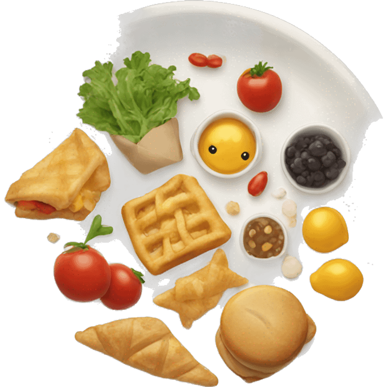 a plate of good food emoji