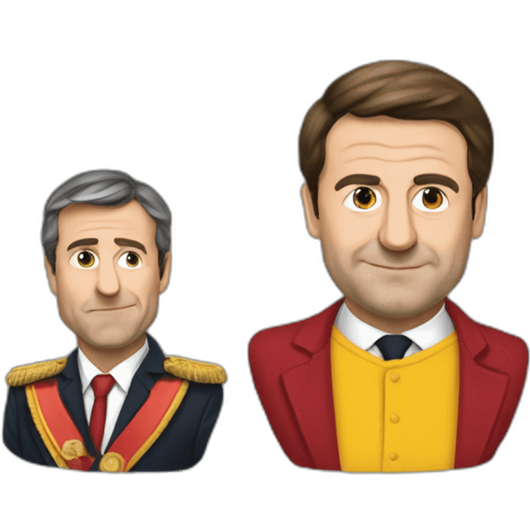 Macron qui serre la main a melenchon emoji