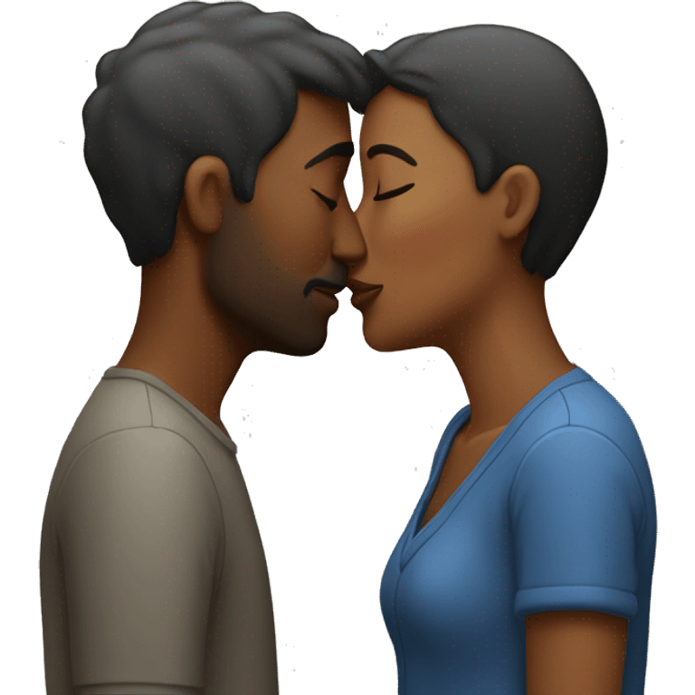 woman and man kissing emoji