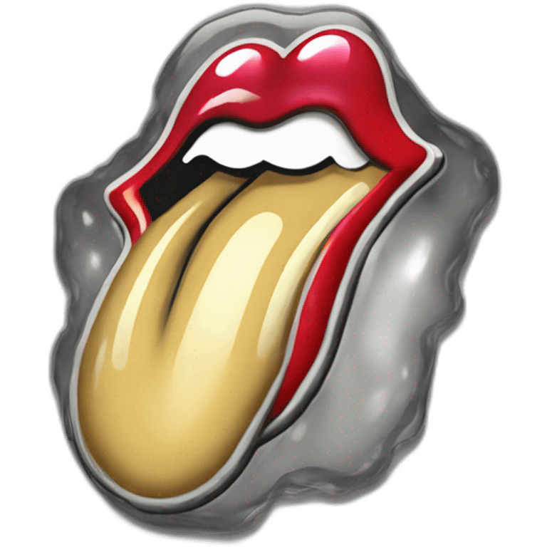 liquefied Rolling Stones band logo clear emoji