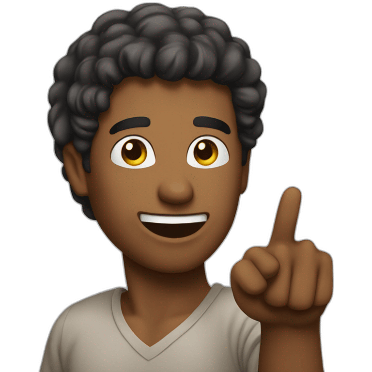 An américain Guy pointing his finger to me emoji