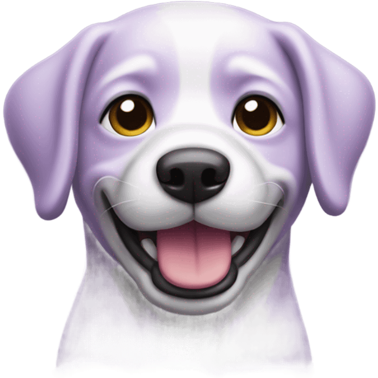 Un perro morado emoji