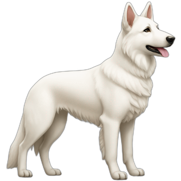 white shepherd standing emoji