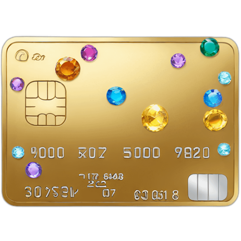 gold credit card with gems emoji