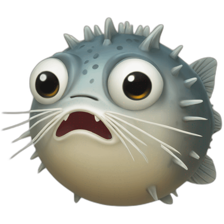 cat blowfish emoji