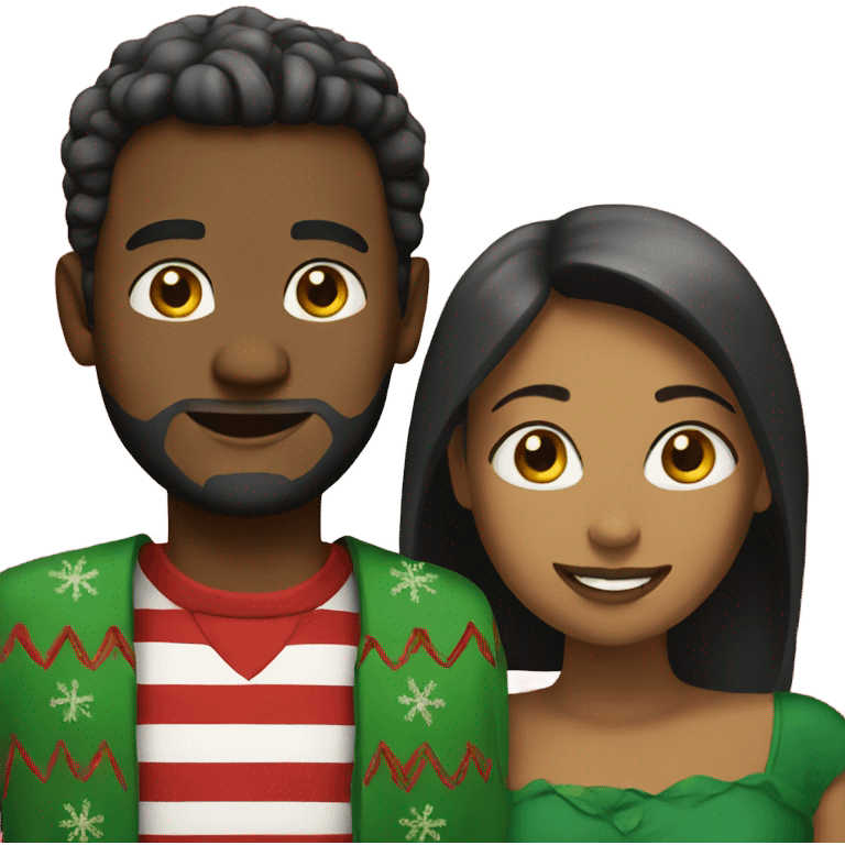 Christmas couple emoji